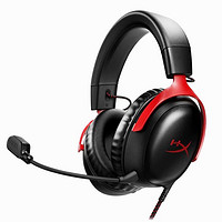 HYPERX 極度未知 Cloud Ⅲ 颶風(fēng)3 頭戴式有線游戲耳機(jī) 黑紅