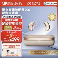 iFLYTEK 科大訊飛 耳背式助聽器老年人專用耳聾耳背隱形藍牙降噪HC-03(M)新月版雙耳