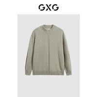 GXG 男裝 卡其色防縮圓領(lǐng)毛衫 冬季GEX12028314 卡其色 175/L