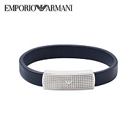 EMPORIO ARMANI 男士鷹標(biāo)皮質(zhì)手環(huán)  黑色 EGS2987040