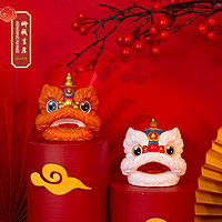 萌物傳奇 招財(cái)醒獅家居玄關(guān)國(guó)潮擺件 東方醒獅-獅錢享厚（彩繪版）