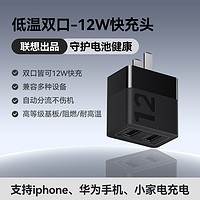 thinkplus 光影黑雙口12W充電器