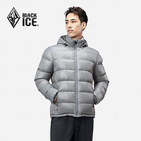 BLACKICE 黑冰 24休閑保暖連帽羽絨服戶外輕量可脫卸帽男款羽絨外套 灰色 XXL