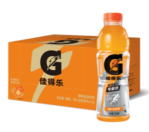 GATORADE 佳得樂 橙味 補(bǔ)充電解質(zhì) 運(yùn)動(dòng)飲料 600ml*15瓶 整箱