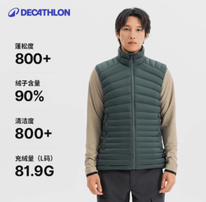 DECATHLON 迪卡儂 男子羽絨馬甲 8317737