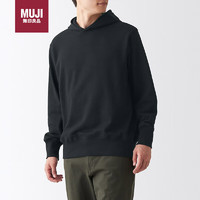 MUJI 無印良品 無印良品（MUJI）男式 緊密織毛圈 套頭衛(wèi)衣 連帽衛(wèi)衣 ABI09A2A 黑色 L