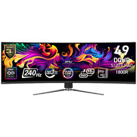 MSI 微星 MPG 491CQPX 49英寸 OLED 1800R 顯示器（5120×1440、240Hz、HDR400 True Black、Type-C 98W）