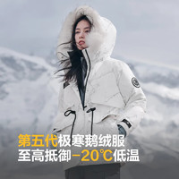 BOSIDENG 波司登 極寒鵝絨楊紫同款新年紅色羽絨服女收腰毛領(lǐng)短款加厚