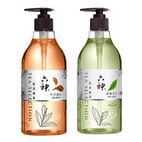 六神 茗茶植萃沐浴露套裝清曦龍井475ml+午日滇紅475ml