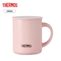 THERMOS 膳魔師 保溫杯280ml日本進(jìn)口真空不銹鋼簡約辦公室水杯帶蓋保冷咖啡杯 JDG-281C PWP  送禮物