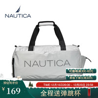 NAUTICA 諾帝卡 大容量旅行包干濕分離包單肩斜挎游泳背包手提行李包 銀色