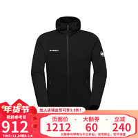 MAMMUT 猛犸象 Aconcagua Light男女連帽保暖抓絨衣 1014-04250男款0001-黑色 S