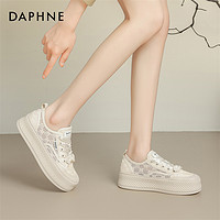 DAPHNE 達(dá)芙妮 百搭休閑鞋女2024春秋新款老爹鞋時尚厚底單鞋松糕運動鞋
