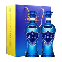 YANGHE 洋河 海之藍(lán)52度白酒375mL*2瓶裝