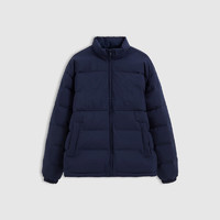 Gap 蓋璞 新款刺繡logo小立領(lǐng)防風(fēng)羽絨服 678656 海軍藍(lán)