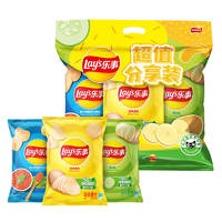 Lay's 樂事 原切薯片分享裝（原味/紅燴/黃瓜）70gx3包