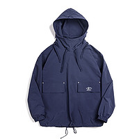 MADEN 馬登 工裝 美式復古SMOCK甲板服衛(wèi)衣戶外防風連帽外套男春秋 海軍藍 S