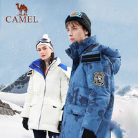 CAMEL 駱駝 戶外羽絨服中長款女加厚防風(fēng)防潑水工裝派克服保暖外套l碼充絨234克