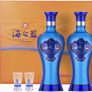 88VIP！YANGHE 洋河 藍色經(jīng)典海之藍 52%vol 濃香型白酒 480ml*2瓶