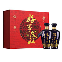 瀘州老窖 藍(lán)花瓷頭曲 濃香型白酒 好事成雙 52度500ml*2瓶  年貨禮盒