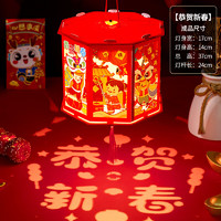 滿意星園 蛇年過年春節(jié)燈籠兒童手工diy年投影發(fā)光發(fā)亮 恭賀新春