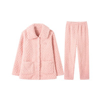 芬騰 秋冬季少女感保暖翻領(lǐng)開(kāi)衫長(zhǎng)袖家居服套裝