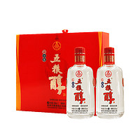 五糧液 WULIANGYE 股份 五糧醇 紅淡雅 濃香型白酒 50度 500ml*2瓶 禮盒裝 年貨送禮