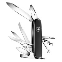 VICTORINOX 瑞士軍刀 都市獵人15項 折疊刀 黑色1.3713.3