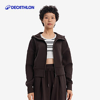 迪卡儂 DECATHLON SPW運動外套秋女短款顯瘦瑜伽上衣防風保暖外套361583SAX1