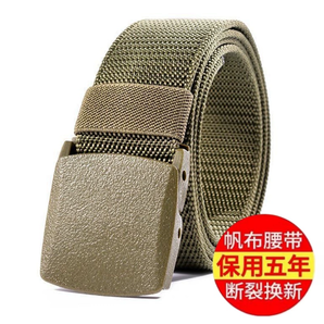 2024新款尼龍帆布腰帶無牙自動(dòng)扣男士皮帶學(xué)生休閑百搭牛仔褲帶潮