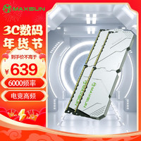 銘瑄 32GB(16GBX2)套裝 DDR5 6000 臺(tái)式機(jī)內(nèi)存條 W5機(jī)甲暴風(fēng)系列馬甲條