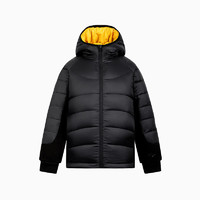 馬騎頓 童裝三防23冬裝兒童輕薄羽絨服男女童多色國風(fēng)薄外套 黑色 130