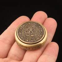 米良品 黃銅可旋轉(zhuǎn)禪心經(jīng)陀螺擺件 1個(gè)裝