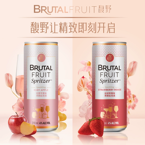 百威 馥野Brutal Fruit 4度果釀起泡酒罐裝 310ml*6瓶