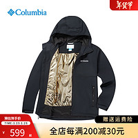 哥倫比亞 戶外24秋冬新品男子金點熱能保暖休閑連帽沖鋒衣