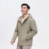 波司登 鵝絨羽絨服男商務(wù)連帽輕熟時(shí)尚外套B30134155 麥灰咖7378 XS 165/84A