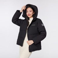 波司登 女士羽絨服 經(jīng)典加厚百搭寬松連帽保暖 90絨外套 黑色8056