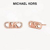 邁克·科爾斯 MICHAEL KORS 輕奢字母logo耳環(huán) 玫瑰金色 MKC164300791