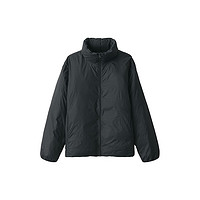 MUJI 女式 便攜式 立領羽絨夾克羽絨服2023外套冬季BDC32C2A 黑色 S
