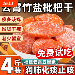 竹鹽枇杷干旗艦店福建云霄特產原味無添加純琵琶果零食無核蜜餞