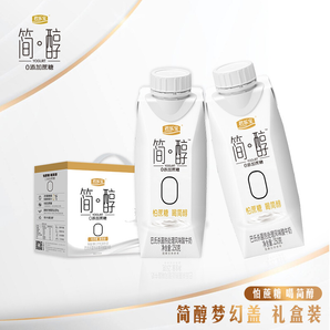 君樂寶 簡(jiǎn)醇 夢(mèng)幻蓋0蔗糖風(fēng)味酸牛奶255g*10瓶*2件