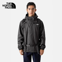 THE NORTH FACE 北面 沖鋒衣情侶戶外防水春季8AUN 灰色/0C5 L