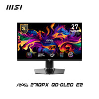 微星 MAG 271 QPX  QD-OLED E2  26.5英寸顯示器（2560×1440、240Hz、HDR400、0.03ms）