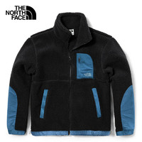 THE NORTH FACE 北面 抓絨外套情侶款戶外保暖厚抓絨衣89YW 黑色/7OW