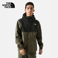 THE NORTH FACE 北面 沖鋒衣情侶戶(hù)外防水春季8AUN 灰褐綠/BQW