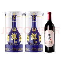 郎酒 青花郎 53%vol 醬香型白酒 500ml*2瓶+龍諭 單一園 750ml 禮盒裝