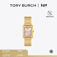 TORY BURCH 金屬鏈條小方表腕表TB TBW1077 金色 000 OS