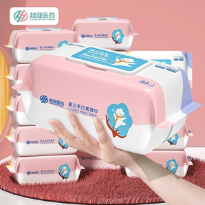 超亞 嬰兒手口柔濕巾 80抽*5包