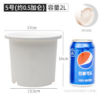 愛麗思 Deepot深型 圓形花盆 白色 約2L