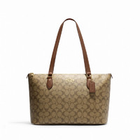 COACH 蔻馳 GALLERY系列 老花單肩包 棕色 CS187/CW381任選